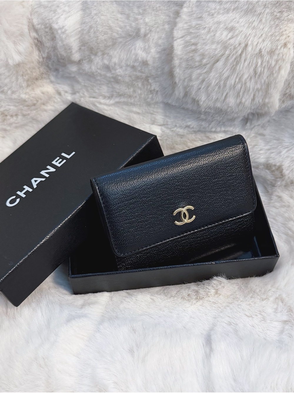 CHANEL CC Logo Tri-Fold Wallet